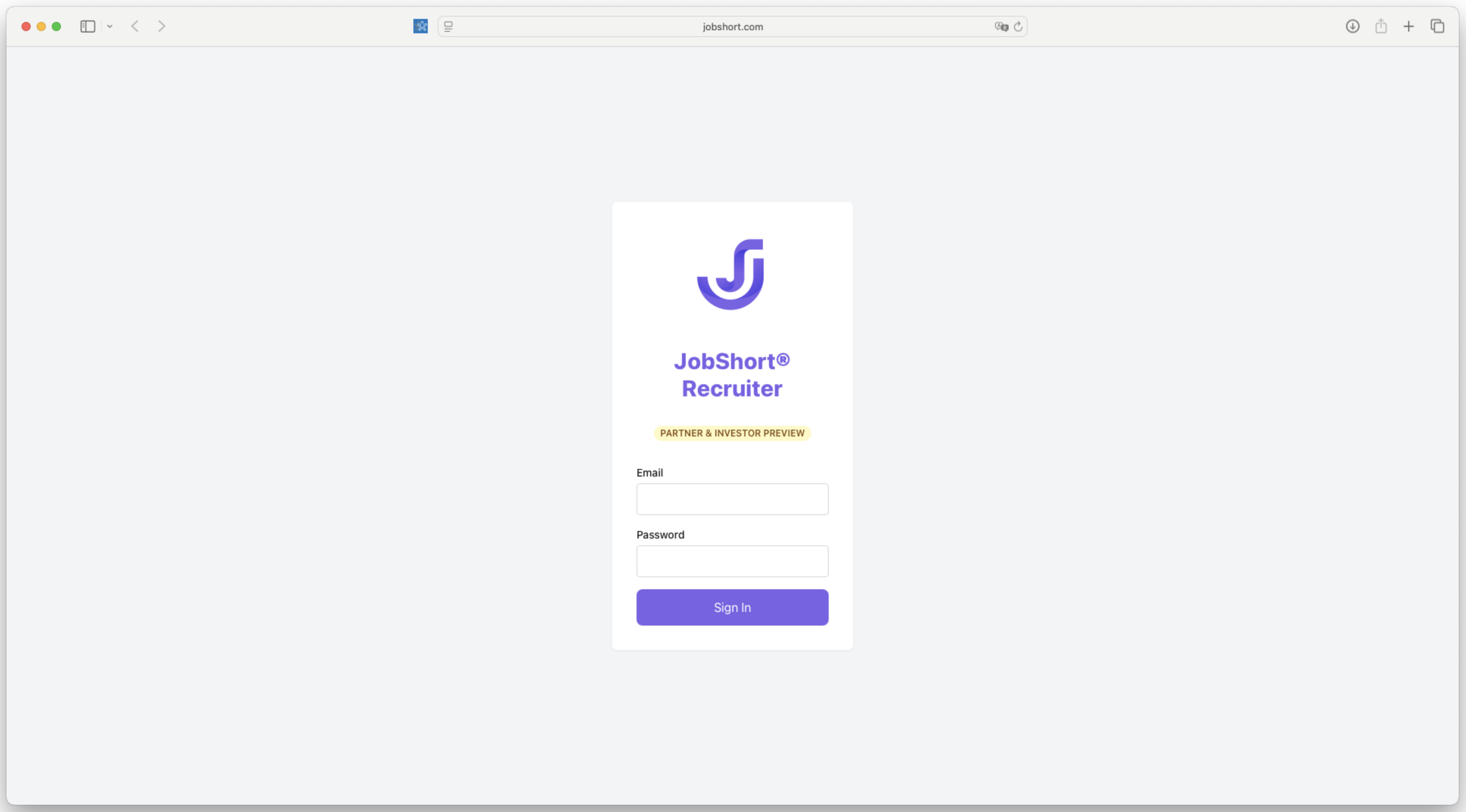 JobShort recruiter login